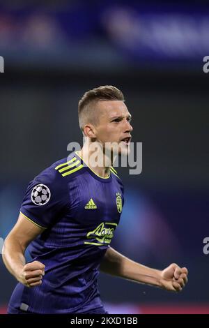 ZAGREB, CROATIE - SEPTEMBRE 18 : Mislav Orsic du GNK Dinamo Zagreb Celebrate but pendant le match C de la Ligue des champions de l'UEFA entre le GNK Dinamo et Atalanta B.C. au stade Maksimir sur 18 septembre 2019 à Zagreb, en Croatie. Photo: Goran Stanzl/PIXSELL Banque D'Images