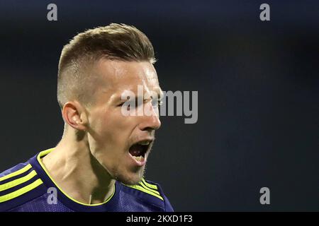 ZAGREB, CROATIE - SEPTEMBRE 18 : Mislav Orsic du GNK Dinamo Zagreb célèbre son but lors du match du groupe C de la Ligue des champions de l'UEFA entre le GNK Dinamo et Atalanta B.C. au stade Maksimir de 18 septembre 2019 à Zagreb, en Croatie. Photo: Goran Stanzl/PIXSELL Banque D'Images