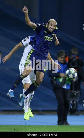 ZAGREB, CROATIE - SEPTEMBRE 18 : Marin Leovac du GNK Dinamo Zagreb pendant le match du groupe C de la Ligue des champions de l'UEFA entre le GNK Dinamo et Atalanta B.C. au stade Maksimir de 18 septembre 2019 à Zagreb, en Croatie. Photo: Igor Soban/PIXSELL Banque D'Images