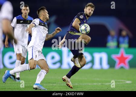 ZAGREB, CROATIE - SEPTEMBRE 18 : Bruno Petkovic du GNK Dinamo Zagreb pendant le match du groupe C de la Ligue des champions de l'UEFA entre le GNK Dinamo et Atalanta B.C. au stade Maksimir de 18 septembre 2019 à Zagreb, en Croatie. Photo: Goran Stanzl/PIXSELL Banque D'Images