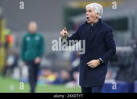 MILAN, ITALIE - NOVEMBRE 26 : l'entraîneur en chef de GIAN Piero Gasperini d'Atalanta réagit lors du match C de la Ligue des champions de l'UEFA entre Atalanta et Dinamo Zagreb au Stadio Giuseppe Meazza sur 26 novembre 2019 à Milan, en Italie. Photo: Slavko Midzor/PIXSELL Banque D'Images