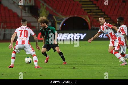 Le match de la première série de qualifications pour la Ligue des champions entre le FC Red Star Belgrade et Europa FC a joué au stade 'Rajko Mitic' à Belgrade, Serbie sur 18 août 2020. Photo : Milos Tesic/ATA Images/PIXSELL Banque D'Images