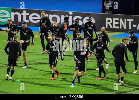 Le Feyenoord Rotterdam s'entraîne avant le match de la Ligue européenne de demain contre le GNK Dinamo au stade Maksimir à Zagreb, en Croatie, sur 21 octobre 2020. Photo: Jurica Galoic/PIXSELL Banque D'Images