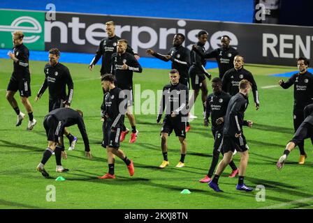 Le Feyenoord Rotterdam s'entraîne avant le match de la Ligue européenne de demain contre le GNK Dinamo au stade Maksimir à Zagreb, en Croatie, sur 21 octobre 2020. Photo: Jurica Galoic/PIXSELL Banque D'Images