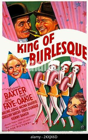 ROI DE BURLESQUE 1936 20th Century Fox film musical avec Alice Faye et Warner Baxter Banque D'Images