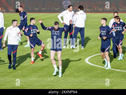 Ante Rebic, joueur de football croate, est vu pendant la formation de l'équipe nationale croate de football avant le match amical contre l'Arménie., à Velika Gorica, Croatie, sur 31 mai 2021. Photo: Slavko Midzor/PIXSELL Banque D'Images