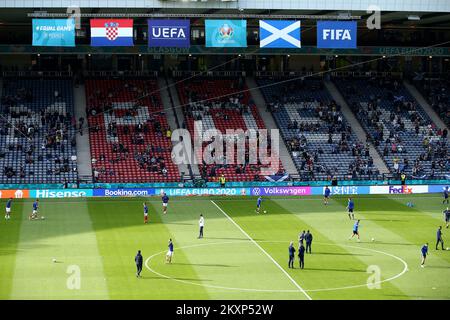 Vue générale du parc Hampden avant le match de championnat de l'UEFA Euro 2020 du groupe D entre la Croatie et l'Écosse au parc Hampden sur 22 juin 2021 à Glasgow, Royaume-Uni. Photo: Goran Stanzl/PIXSELL Banque D'Images