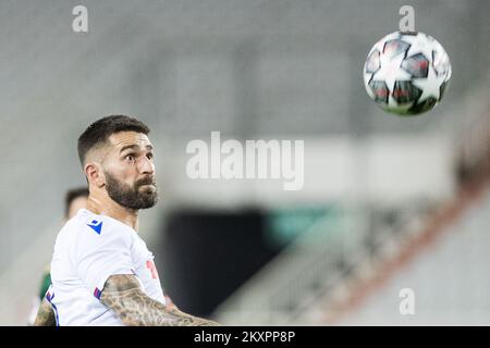 Marko Livaja de Hajduk Split en action pendant le deuxième tour de qualification de la Ligue des conférences de l'UEFA entre Hajduk Split et Tobol au stade Poljud sur 22 juillet 2021 à Split, en Croatie. Photo: Milan SABIC/PIXSELL Banque D'Images