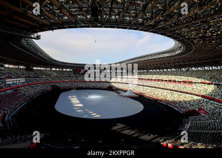 Vue générale du stade olympique avant la cérémonie d'ouverture des Jeux Olympiques de Tokyo en 2020 à 23 juillet 2021, au Japon. Photo: Igor Kralj/PIXSELL Banque D'Images