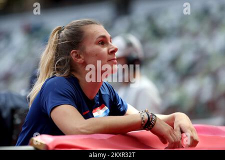 Sara Kolak, de Team Croatia, participe à la qualification féminine de lancement Javelin le 11 e jour des Jeux Olympiques de Tokyo 2020 au stade olympique de 03 août 2021 à Tokyo, au Japon. Photo: Igor Kralj/PIXSELL Banque D'Images