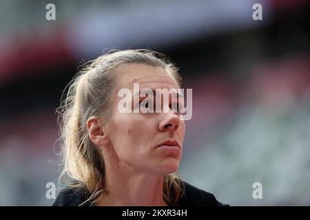 Sara Kolak, de Team Croatia, participe à la qualification féminine de lancement Javelin le 11 e jour des Jeux Olympiques de Tokyo 2020 au stade olympique de 03 août 2021 à Tokyo, au Japon. Photo: Igor Kralj/PIXSELL Banque D'Images