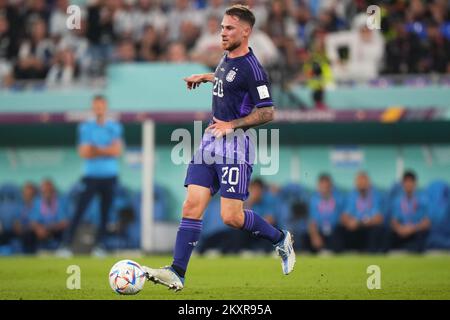 Doha, Qatar. 30th novembre 2022. Alexis Mac Allister d'Argentine lors du match de la coupe du monde de la FIFA, Qatar 2022, Groupe C, entre la Pologne et l'Argentine, a joué au stade 974 le 30 novembre 2022 à Doha, Qatar. (Photo de Bagu Blanco/PRESSIN) Credit: SIPA USA/Alay Live News Banque D'Images