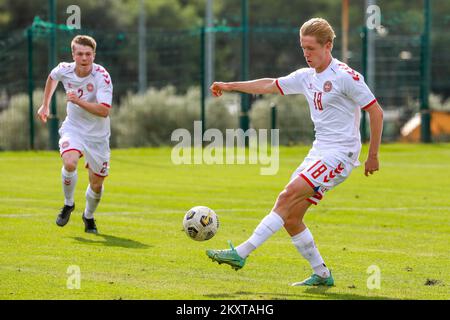 MEDULIN, [CROATIE] - OCTOBRE 08 : le match des U18 de Croatie et des U18 de Danemark au tournoi international de football des moins de 18 ans sur 8 octobre 2021 à Medulin, Croatie. Août Carlsson. Photo: Srecko Niketic/PIXSELL Banque D'Images