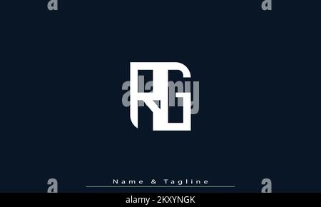 Lettres de l'alphabet initiales Monogram logo RG , GR Illustration de Vecteur