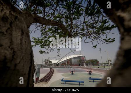 La vue sur le stade Khalifa, qui a une capacité de 40 000 personnes, et est situé à 10 km du centre-ville, et est l'un des stades utilisés à la coupe du monde de la FIFA 2022, à Doha, Qatar, sur 30 mars 2022. Photo: Igor Kralj/PIXSELL Banque D'Images