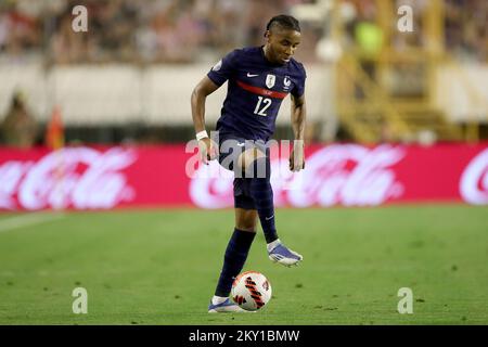 SPLIT, CROATIE - JUIN 06 : Christopher Nkunku de France contrôle un ballon lors de la Ligue des Nations de l'UEFA Un match du Groupe 1 entre la Croatie et la France à Stadion Poljud sur 6 juin 2022 à Split, Croatie. Photo: Igor Kralj/PIXSELL Banque D'Images