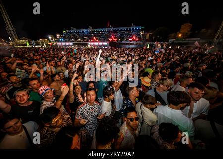 Représentation de DJ Timmy Trumpet lors de la deuxième nuit du Festival Ultra Europe qui s'est tenu à Split, en Croatie, sur 09 juillet 2022. Photo: Zvonimir Barisin/PIXSELL Banque D'Images