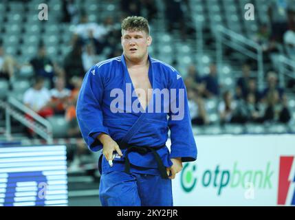 JUR Spijkers, des pays-Bas, a remporté l'or dans la catégorie des hommes de plus de 100 kg lors du Grand Prix mondial de Zagreb de l'IJF, qui s'est tenu à l'Arena de Zagreb, à Zagreb, en Croatie, sur 17 juillet 2022. Photo: Zeljko Hladika/PIXSELL Banque D'Images