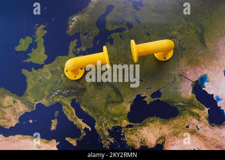 L'illustration montre les ventes de gaz et de pétrole russes en Europe sur 27 juillet 2022. Photo: Tomislav Miletic/PIXSELL Banque D'Images