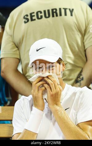 UMAG, CROATIE - JUILLET 30: Jannik sinner d'Italie joue contre Franco Agamenone d'Italie lors du match unique semi-fin de Menâ€™s le jour 7 de la Croatie 2022 Oumag ouvert au stade ATP Goran Ivanisevic sur 30 juillet 2022 à Umag, Croatie. Photo: Jurica Galoic/PIXSELL Banque D'Images