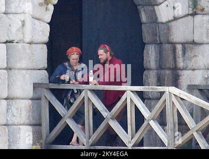 Tournage de la troisième saison des Vikings : Walhalla, produit par Metropolitan films International d'Ireland, la chaîne d'histoire du Canada et MGM Television de l'USAâ€™s pour Netflix à la forteresse de St. Nicholas à Sibenik, Croatie, on 30 septembre 2022. Photo: Dusko Jaramaz/PIXSELL Banque D'Images