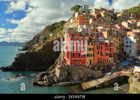 Riomaggiore, Cinque Terre, ligurie, italie Banque D'Images