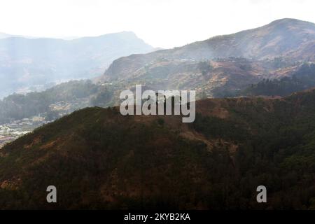 Vue panoramique sur Maubisse, Ainaro, Timor oriental Banque D'Images