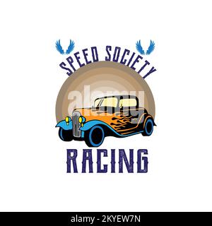 Motif voiture, motif vectoriel de t-shirt Illustration de Vecteur