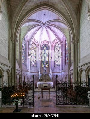 Troyes, France - 13 septembre 2022 : vue sur une chapelle latérale de la cathédrale de Troyes Banque D'Images