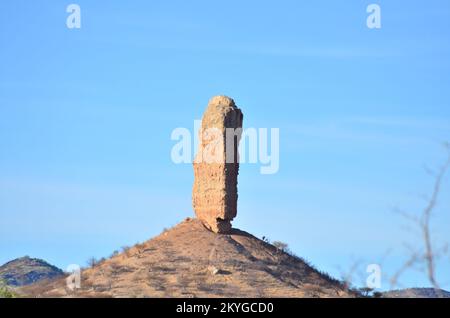 Vingerklip Tall Rock dans le darmaland namibie Afrique Banque D'Images