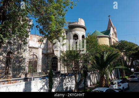 Vieille villa, Mansions, Calle Londres, Mexico Banque D'Images