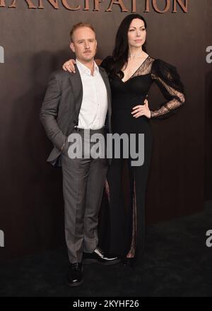 Los Angeles, États-Unis. 30th novembre 2022. Ben Foster et Laura Prepon marchent sur le tapis rouge lors de la première pour Apple Original films “Emancipation” au Regency Village Theatre de Los Angeles, CA sur 30 novembre 2022. (Photo de Scott Kirkland/Sipa USA) crédit: SIPA USA/Alay Live News Banque D'Images