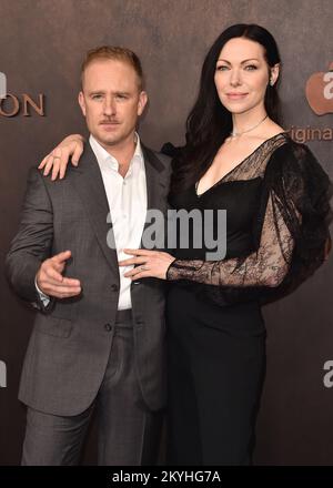 Los Angeles, États-Unis. 30th novembre 2022. Ben Foster et Laura Prepon marchent sur le tapis rouge lors de la première pour Apple Original films “Emancipation” au Regency Village Theatre de Los Angeles, CA sur 30 novembre 2022. (Photo de Scott Kirkland/Sipa USA) crédit: SIPA USA/Alay Live News Banque D'Images