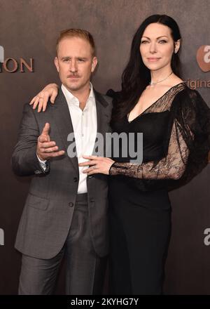 Los Angeles, États-Unis. 30th novembre 2022. Ben Foster et Laura Prepon marchent sur le tapis rouge lors de la première pour Apple Original films “Emancipation” au Regency Village Theatre de Los Angeles, CA sur 30 novembre 2022. (Photo de Scott Kirkland/Sipa USA) crédit: SIPA USA/Alay Live News Banque D'Images