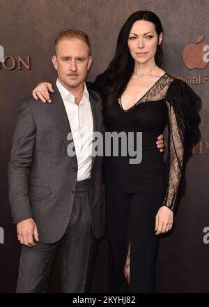 Los Angeles, États-Unis. 30th novembre 2022. Ben Foster et Laura Prepon marchent sur le tapis rouge lors de la première pour Apple Original films “Emancipation” au Regency Village Theatre de Los Angeles, CA sur 30 novembre 2022. (Photo de Scott Kirkland/Sipa USA) crédit: SIPA USA/Alay Live News Banque D'Images