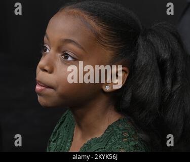 Los Angeles, États-Unis. 30th novembre 2022. Jordyn McIntosh, membre du casting, assiste mercredi à la première du film d'action historique « émancipation » d'Apple Original film au Regency Village Theatre, dans la section Westwood de Los Angeles 30 novembre 2022. Scénario : après avoir été fouetté presque jusqu'à la mort, un homme en esclavage nommé Peter s'échappe d'une plantation de Louisiane, exversant des chasseurs à sang froid, comme il fait son chemin vers le nord, où il rejoint l'Armée de l'Union. Photo de Jim Ruymen/UPI crédit: UPI/Alay Live News Banque D'Images