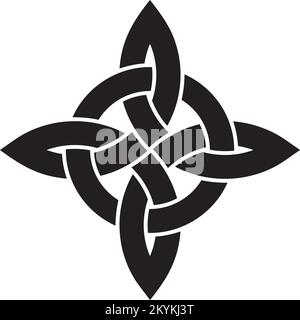 Symbole fabriqué avec des nœuds celtiques à utiliser dans les modèles de la Saint-Patrick. Illustration de Vecteur