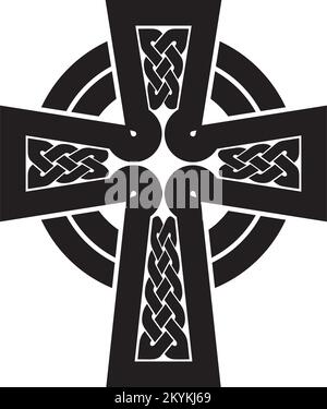 Symbole fabriqué avec des nœuds celtiques à utiliser dans les modèles de la Saint-Patrick. Illustration de Vecteur