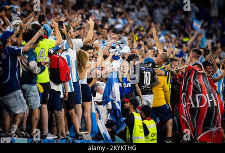 Doha, Qatar. 30th novembre 2022. Argentine fans Pologne - Argentine Polen - coupe du monde argentin 2022 au Qatar 30.11.2022 Credit: Moritz Muller/Alamy Live News Banque D'Images