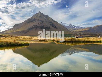 Stapafell, montagne sauvage en Islande Banque D'Images