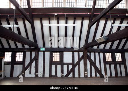 Une partie médiévale de Herbert House, 14 pavé à York, North Yorkshire. L'un des bâtiments Tudor les plus connus de York, l'un des nombreux monuments historiques étonnants Banque D'Images