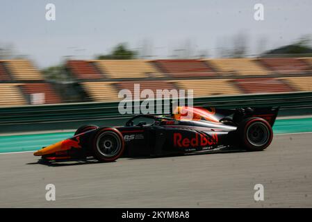 Ayumu Iwasa pendant les tests de Formule 2 2022 à Barcelone (Espagne) Banque D'Images