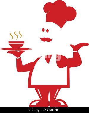 Le logo du chef principal est unique Illustration de Vecteur