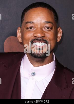 WESTWOOD, LOS ANGELES, CALIFORNIE, États-Unis - NOVEMBRE 30 : l'acteur américain Will Smith arrive à la première de Los Angeles de Apple Original films 'Emancipation' tenue au Regency Village Theatre sur 30 novembre 2022 à Westwood, Los Angeles, Californie, États-Unis. (Photo de Xavier Collin/image Press Agency) Banque D'Images