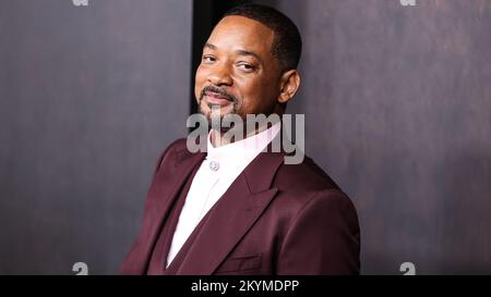 WESTWOOD, LOS ANGELES, CALIFORNIE, États-Unis - NOVEMBRE 30 : l'acteur américain Will Smith arrive à la première de Los Angeles de Apple Original films 'Emancipation' tenue au Regency Village Theatre sur 30 novembre 2022 à Westwood, Los Angeles, Californie, États-Unis. (Photo de Xavier Collin/image Press Agency) Banque D'Images