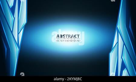 Bleu foncé abstrait futuriste moderne fond de jeu. Illustration vectorielle Illustration de Vecteur