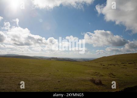 Une vue de Sponds Hill près de Bowstonegate au-dessus de Lyme Park Cheshire Angleterre Banque D'Images