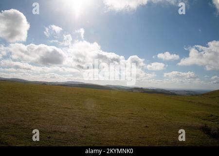 Une vue de Sponds Hill près de Bowstonegate au-dessus de Lyme Park Cheshire Angleterre Banque D'Images