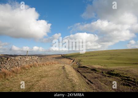 Une vue de près de Sponds Hill près de Bowstonegate au-dessus de Lyme Park Cheshire Angleterre Banque D'Images