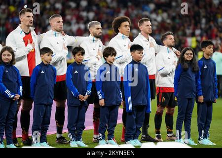 Doha, Doha, Qatar, Qatar. 1st décembre 2022. DOHA, QATAR - DÉCEMBRE 1 : joueur de Belgique avant la coupe du monde de la FIFA, Qatar 2022, match du groupe F entre la Croatie et la Belgique au stade Ahmad Bin Ali sur 1 décembre 2022 à Doha, Qatar. (Credit image: © Florencia Tan Jun/PX Imagens via ZUMA Press Wire) Banque D'Images